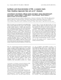 Báo cáo khoa học:  Synthesis and characterization of Pi4, a scorpion toxin from Pandinus imperator that acts on K+ channels