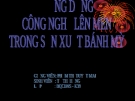 ỨNG DỤNG  CÔNG NGHỆ LÊN MEN  TRONG SẢN XUẤT BÁNH MỲ