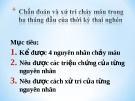 Chảy máu 3 tháng đầu