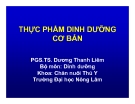 THỰC PHẨM DINH DƯỠNG CƠ BẢN -  PGS.TS. Dương Thanh Liêm