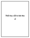 Thổi bay nỗi lo khi thu về