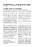 Báo cáo Y học:  Heterologous expression of a Rauvolﬁa cDNA encoding strictosidine glucosidase, a biosynthetic key to over 2000 monoterpenoid indole alkaloids