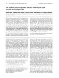 Báo cáo Y học:  The amyloid precursor protein interacts with neutral lipids Liposomes and monolayer studies