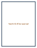 Nguyên tắc để học ngoại ngữ.