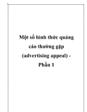 Một số hình thức quảng cáo thường gặp (advertising appeal) Phần 1