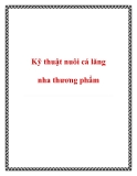 Tài liệu: Kỹ thuật nuôi cá lăng nha thương phẩm
