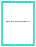 Phương pháp bảo quản tôm sau thu hoạch