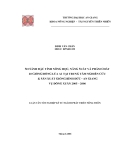  So sánh đặc tính nông học, năng suất và phẩm chất 20 giốngdòng lúa a1 tại trung tâm nghiên cứu &amp; sản xuất giống bình đức - an giang vụ đông xuân 2005 - 2006