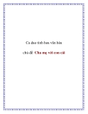 Ca dao tinh hoa văn hóa chủ đề Cha mẹ với con cá