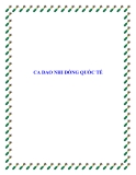 Tài liệu tham khảo: CA DAO NHI ĐỒNG QUỐC TẾ