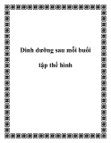 Dinh dưỡng sau mỗi buổi tập thể hình 