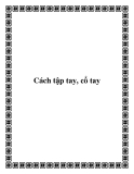 Cách tập tay, cổ tay