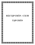 BÀI TẬP CHÂN - CÁCH TẬP CHÂN