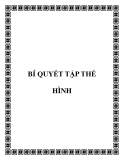 BÍ QUYẾT TẬP THỂ HÌNH 