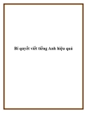 Bí quyết viết tiếng Anh hiệu quả