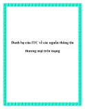 Danh bạ của ITC về các nguồn thông tin thương mại trên mạng