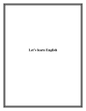 Let’s learn English