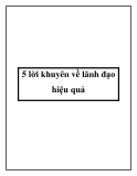 5 lời khuyên về lãnh đạo hiệu quả