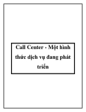 Call Center - Một hình thức dịch vụ đang phát triển