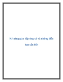 Kỹ năng giao tiếp ứng xử và những điều bạn cần biết