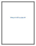 Đừng từ chối sự giúp đỡ