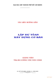 Tài liệu hướng dẫn lập dự toán xây dựng cơ bản
