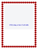 25 Kỹ năng cơ bản về soft skills.