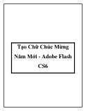 Tạo Chữ Chúc Mừng Năm Mới - Adobe Flash CS6