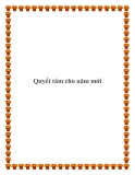 Quyết tâm cho năm mới.