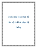 Giải pháp toàn diện để bảo vệ và khôi phục hệ thống