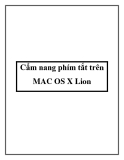 Cẩm nang phím tắt trên MAC OS X Lion