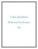 5 chiến dịch Mobile Marketing bạn nên quan tâm