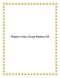 Windows Vista: Trở lại Windows XP.Sự xung đột phần mềm