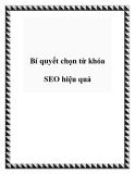 Bí quyết chọn từ khóa SEO hiệu quả