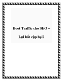 Boot Traffic cho SEO – Lợi bất cập hại?