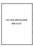 Lựa chọn phương pháp điều trị trĩ