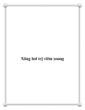 Xông hơi trị viêm xoang