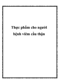 Thực phẩm cho người bệnh viêm cầu thận
