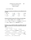 Kỳ thi học kỳ II năm học 2012 - 2013 môn tiếng anh 10 - Đề 2