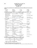 Đề kiểm tra học kỳ I lần 2 năm học 2012 - 2013 môn tiếng anh 10 - Đề 2