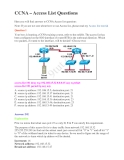 Chứng chỉ quốc tế ngành công nghệ thông tin CCNA – Access List Questions  -  Đề 1