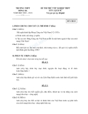 Để thi thử tốt nghiệp THPT lịch sử 12 hệ THPT trường THPT Đống Đa