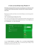 2 Cách sao lưu dữ liệu trong Windows 8