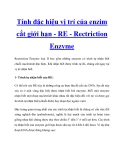 Tính đặc hiệu vị trí của enzim cắt giới hạn - RE - Rectriction Enzyme