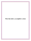 Phân biệt achieve, accomplish và attain