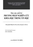 Luận văn đề tài : Phương pháp nghiên cứu khoa học trong tin học