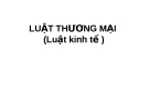 Bài giảng luật kinh tế - Chương 1