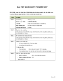 BÀI TẬP MICROSOFT POWERPOINT
