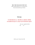 Tiểu luận: Vấn đề Hoàng Sa- Trường Sa trong chính sách đối ngoại của Việt Nam với Trung Quốc