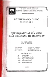 Luận văn: Những giải pháp đẩy mạnh xuất khẩu sang thị trường Mỹ